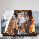 Warriors-Cats Blanket for Women Girls Goys Pet Kids Soft Warm Cozy Throw Blanket Sofa Bed Fleece Travel Blanket Gifts 50"x40"