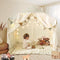 Large Kids Play Tent, Pom Poms Playhouse Tent Indoor, Play House Kids Tent Castle Tent for Girls Boys, Play Cottage with Star Light, White