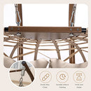 NICESOUL 2 Person Double Egg Chair Outdoor Patio Wicker Loveseat Hanging Chair Swing Egg Chairs with Cushions Double Seats Egg Chair 510 lbs Capaticy for Patio Backyard Balcony Bedroom Gift Cream
