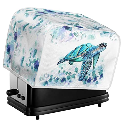 ZFRXIGN Hippie Sea Turtle Toaster Covers Toaster Dust Cover Toaster Bag Kitchen Appliance Covers Toaster Oven Dustproof Cover Machine Washable Aqua Blue, M - 4 Slice (P5823130105)