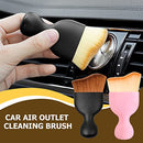 Blilo Car Interior Detailing Brush, Auto Soft Hair Cleaning Brushes, Curved Dirt Dust Collectors, Removal Tool for Dashboard Air Conditioner Vents Leather, Scratch Free (Black/1PCS)