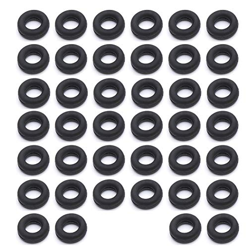 40 Pieces Eyeglasses Temple Tips Sleeve Retainers Silicone Anti-Slip Round Eyeglass Retainers for Spectacle Sunglasses Reading Glasses Eyewear Children's Eyeglass, Black