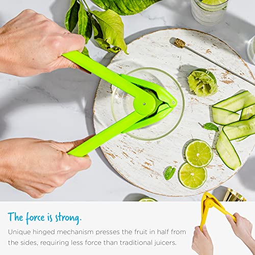 Dreamfarm Lemon Fluicer | Easy Squeeze Manual Lemon Juicer | Citrus Juicer That Folds Flat For Space-Saving Storage | Lemon Squeezer with Sideways Pivot to Increase Leverage + Reduce Effort Needed