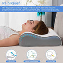 Clowii Contour Memory Foam Pillow, Neck Pillows for Sleeping, Cervical Pillow for for Neck Pain, Orthopedic Contour Pillow Support for Back, Stomach, Side Sleepers (Contour Pillow)