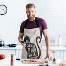 (Apron-a100) - Moslion Cat Apron 80cm x 70cm Cute Animal Kitten All You Need is Love and A Cat Lover Quote Kitchen Chef Waitress Cook Aprons Bib with Adjustable Neck for Women Men Girls