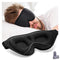 Sleep Mask, 3D Deep Contoured Eye Covers for Sleeping, Block Out Light Eye Mask, Zero Eye Pressure Cup Blindfold for Men Women, with Adjustable Strap for Sleeping, Traveling (Black)