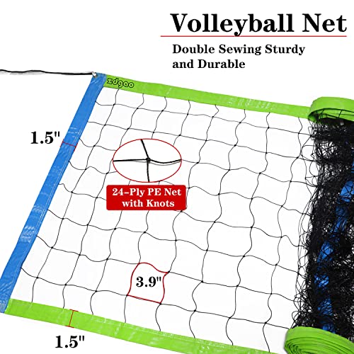Zdgao Volleyball Net Replacement for Outdoor & Indoor, 32x3FT Heavy Duty Volleyball Net for Backyard, Schoolyard, Beach (Net Only)
