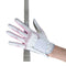Fashion Golf Gloves, Women's Ladies Girls All Weather Leather Golf Gloves with Non-Slip Grip, Soft, Breathable, Wear-Resistant, A Pair/2 Pack for Left & Right Hand Golf Rain Gloves, womens, Pink-White, 19 (Middle Finger Length 2.95")