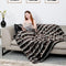 inchgrass Luxury Soft Faux Mink Fur Throw Blanket Shaggy Plush Elegant Weighted Handmade Thick Blanket for Sofa Chair Couch Living Bedding (60"x70", Grey Chinchilla)