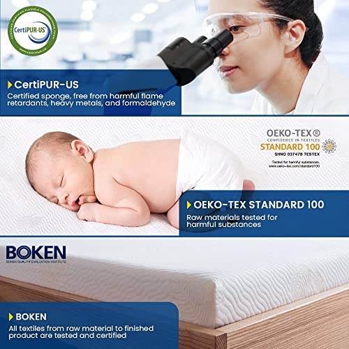 Newentor 7cm Dual-Layer Memory Foam Mattress Topper - Generous Thickness Mattress Topper Bed with Back Support - Mattress Topper for Sofa Bed, Caravan, Hard Mattress, Old Mattress, Queen