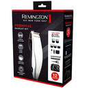 Remington Personal Haircut Kit, HC70A, Corded, 12-Piece Pack: Hair Clipper, Scissors, 5x Comb guides (3-16MM), Styling Combs, Blade Guard, Cleaning Brush And Lubricating Oil - Silver