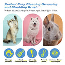 Self Cleaning Slicker Brush with Massage Particles for Shedding Grooming Remove Loose Hair & Tangles for Long Haired & Short Haired Dogs, Cats, Rabbits