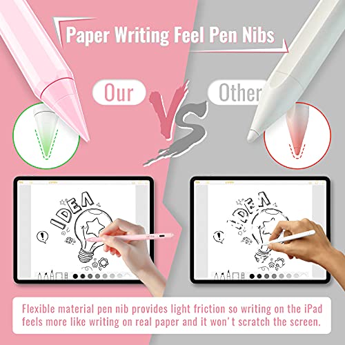 iXTRA Pink Stylus Pen for iPad with Palm Rejection Magnetic Active Pen for 2018-2023 Apple iPad Pro 11inch 12.9inch, iPad 6th 7th 8th 9th 10th, Min 6/5th, Air 3rd 4th 5th, Precise Drawing