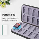 Game Card Case for Nintendo Switch& Switch OLED Game Card or Micro SD Memory Cards,Portable Switch Game Memory Card Storage with 24 Game Card Slots and 24 Micro SD Card Slots.