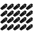 20 PCS Velvet Hanger Clips Strong Finger Flocked Laundry Pegs Non-Slip Removable Flocking Clothes Pins for Flocked Garment Clothes Trouser Hangers (Black)