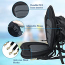 Vashly Kayak Seat Deluxe Padded Fishing Boat Seat Deluxe Sit-On-Top Canoe Seat Cushioned - Comfortable Backrest Support Universal Sit with Adjustable Back Strap and Storage Bag