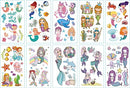 40 Sheets Temporary Tattoos Sticker for Kids,Waterproof Mixed Style Cartoon Children's Fake Tattoos Stickers (Pattern 1)