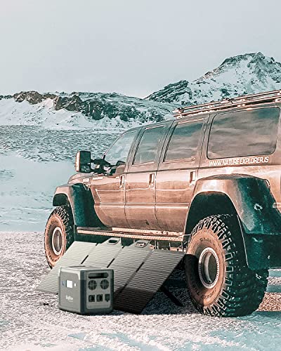 【IP68 Waterproof】BigBlue 200W Portable ETFE Solar Panels with MC4 Connector, 52.8V SolarPowa 200 Solar Charger with Kickstands for Camping, RV; Fast Charge Cellpowa 2500 and Other Brand Power Station