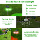 GUYULUX Solar Spotlights Outdoor Waterproof, 7-Color Cycling Landscape Light Dusk to Dawn, Stake Solar Lights Stay On All Night, Solar Uplights for Yard/Patio/Outside Decor/Halloween/Christmas, 2-Pack