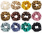 12 Pieces Hair Scrunchies, BetterJonny Elastic Hair Bands Satin Scrunchy Hair Bands for Ladies and Girls