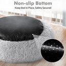 rabbitgoo Cat Beds for Indoor Cats, 20 inches Cat Bed Machine Washable, Fluffy Round Pet Bed Non-Slip, Calming Soft Plush Donut Cuddler Cushion Self Warming for Small Dogs Kittens, Light Grey, Medium