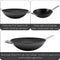 Imusa USA 14" Light Cast Iron Wok Pre-Seasoned Non-Stick with Stainless Steel Handles Cookware, Black