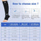 bropite Zipper Compression Socks-2 Pairs Calf Knee 15-20 mmHg Open Toe Compression Socks for Walking,Running,Nurses，Pregnancy, C - Black /Nude, Large-X-Large
