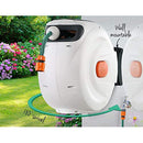 Greenfingers Retractable Water Hose Reel with 5-Setting Spray Gun, 30 Meter Hose Length