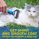 IFAN™ Professional 2-in-1 Pet Comb Cat Brush Dog Brush Cat Grooming Comb Dog Grooming Comb Remove Fleas & Knot-Open & Carding & Flying Hair Removing Tools for Long & Short Hairs Dogs & Cats (9+17tooth)