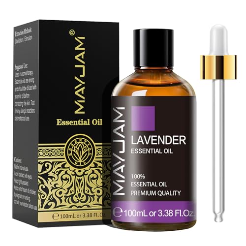 MAYJAM Lavender Essential Oils 100ml, 100% Pure Natural Essential Oils, Therapeutic-Grade Aromatherapy Essential Oil, Fragrance Oils for Diffuser, Humidifier, Relax, Sleep, Perfect Gifts