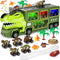 hatisan Dinosaur Truck Toys for Kids 3-5 Years, Tyrannosaurus Transport Car Carrier Truck with 8 Dino Figures (T-rex Dino)