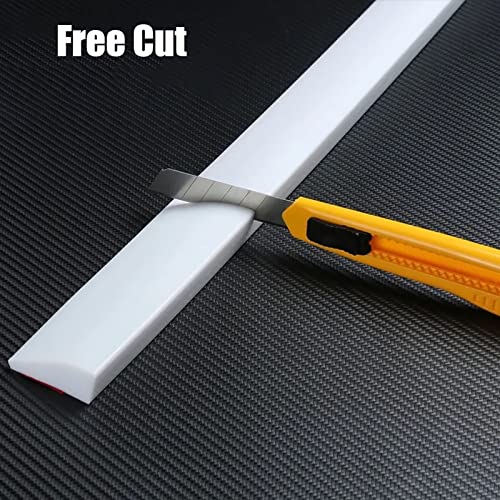 Solid Silicone Indoor Threshold Ramps, Rise Curb Ramp Portable Wheelchair Ramps Kerb Ramp, Portable Free Cut for Sweeping Robot/Bicycles/Disabled Chair,80x2x1.2cm(31.5x0.8x0.5inch)