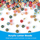 Prasacco 1000 Pieces Alphabet Letter Beads, Vintage Letter Beads for Bracelet Making Acrylic Letter Beads Round Mixed A-Z Spacer Loose Beads 7mm Letter Beads for Jewelry Making Bracelet Necklace