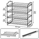 Sulishang 4 Tiers Stackable Can Rack Organizer, Wear-resistant Upgrade Beverage Food Can Dispenser Holder Holds up to 48 Cans for Kitchen Cabinet and Pantry (Black)