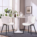 Kidol & Shellder White Leather Dining Chairs Set of 2 with Soft Cushion,Loads Up to 300lbs,8mins to Assemble