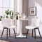 Kidol & Shellder White Leather Dining Chairs Set of 2 with Soft Cushion,Loads Up to 300lbs,8mins to Assemble