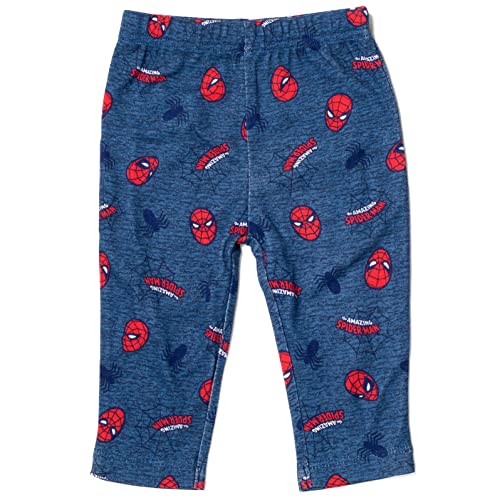 Marvel Avengers Spider-Man Infant Baby Boys 3 Piece Outfit Set: Bodysuit Pants Hat Red / Blue 24 Months