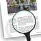 Large Magnifying Glass 5X Handheld Reading Magnifier for Seniors & Kids - 100MM 4INCHES Real Glass Magnifying Lens for Book Newspaper Reading, Insect and Hobby Observation, Classroom Science (Green)