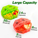 Weekly Pill Organizer 4 Times a Day, Large Pill Box 7 Day, Daily Pill Case with 28 Extra Large Compartments, Portable Travel Pill Container, Big Medicine Organizer for Supplement, Medicine, Vitamin