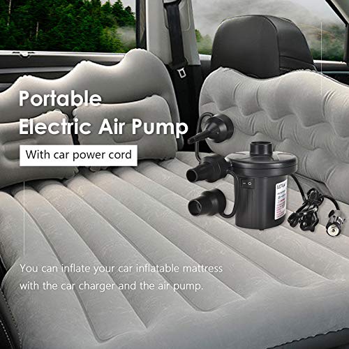 Air Pump Electric Portable Inflator for Inflatable Mattress Pool Boat Raft Swimming Ring Sofa Toy Kayak 100-240V AC/DC 12V with 3 Nozzles