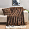 YUSOKI Luxury Double Sided Faux Fur Throw Blanket(Without Pillows),Soft Fuzzy Fluffy Cozy Blanket Plush Furry Comfy Warm Blanket for Couch Bed Chair Sofa Bedroom Men Boys Gift(Brown,50" x 63")