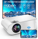 YABER WiFi Projector Mini Portable Projector 7500 Lumen 1080P Supported FullHD Projector 236" Home Theater Wireless Mirroring Projector for PC/iPhone/iOS/Android/tablet/PS4/PS5/TV Stick/DVD Player