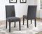 Roundhill Furniture Biony Gray Fabric Dining Chairs with Nailhead Trim Set of 2