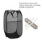 WD&CD 2PCS Laundry Baskets Foldable Pop Up Mesh Washing Laundry Basket Bag Large Storage Basket Bin Hamper Toy Tidy Storage Organiser Organizer-Black