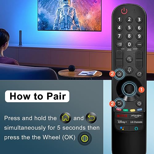 AN-MR21GA for 2021 LG Magic Remote with Pointer and Voice Function Replacement Remote for LG UHD OLED QNED NanoCell 4K 8K Smart TVs