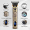 Hair Clippers for Men, Professional Hair Trimmer Zero Gapped T-Blade Trimmer Cordless Rechargeable Edgers Clippers Electric Beard Trimmer Shaver Hair Cutting Kit with LCD Display Gifts for Men (Golden)