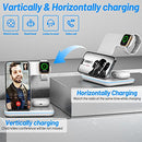 HEYMIX Wireless Charger, 3 in 1 Wireless Charging Station, 15W Fast Wireless Phone Charging Dock Compatible with Apple Watch,AirPods, iWatch 8/7/SE/6/5,iPhone 14/13/12/11,Samsung (with QC3.0 Adapter)