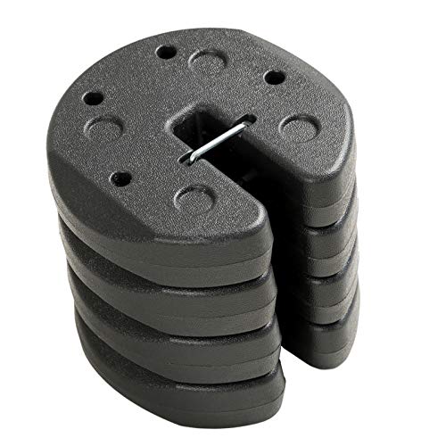 C-Hopetree 28lb Portable Heavy Duty Canopy Weights for Outdoor Pop up Gazebo Tent Legs, Black, Set of 4