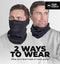 Tough Headwear Winter Face Mask & Ski Mask Neck Gaiter - Cold Weather Half Balaclava - Tactical Neck Warmer for Men & Women, Black - Balaclava, One Size