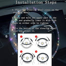 Steering Wheel Cover New Women Bling AB Rhinestone Crystal Diamond Car SUV Sedan Roadster Steering Wheel Protector Non-Slip Steering Wheel Cover Universal Fit 14.2" -15.3" inches